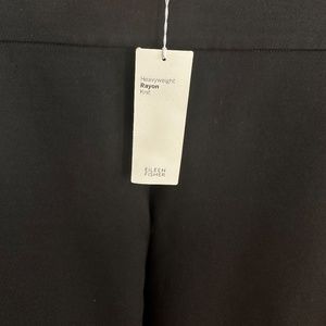 NWT Eileen Fisher Black Heavyweight Rayon Knit Pants Size Large